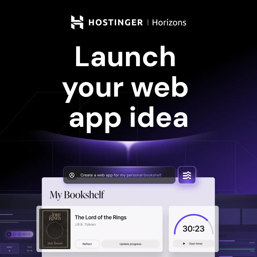 Hostinger Horizon: Launch your web app idea